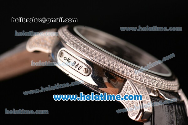 Ulysse Nardin Freak Automatic Steel/Diamond Case with Black Dial and Black Leather Strap (EF) - Click Image to Close
